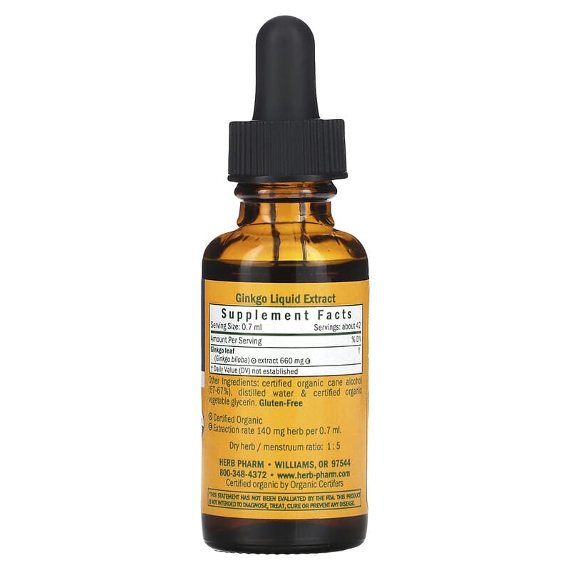 Herb Pharm, Ginkgo Biloba, 1 fl oz (30 ml) 90700000615