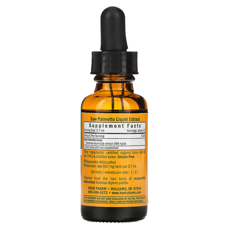 Herb Pharm, Saw Palmetto, 1 fl oz (30 ml) 90800000218