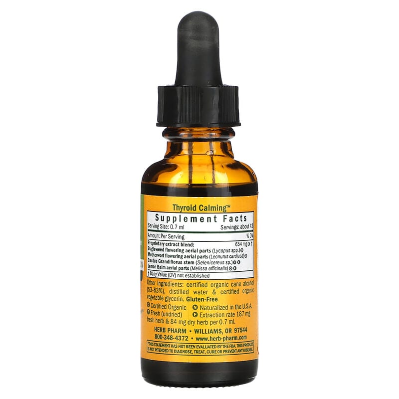 Herb Pharm, Thyroid Calming, 1 fl oz (30 ml) 90800000768