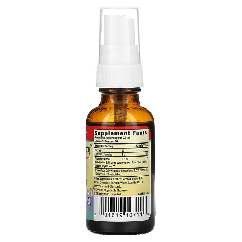 Herbs for Kids, Super Kids Throat Spray, Peppermint, 1 fl oz (30 ml) 701619107110
