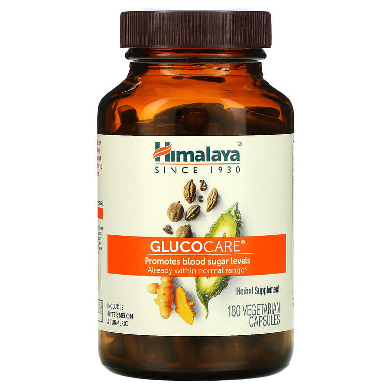 Himalaya, GlucoCare, 180 Vegetarian Capsules 605069009119