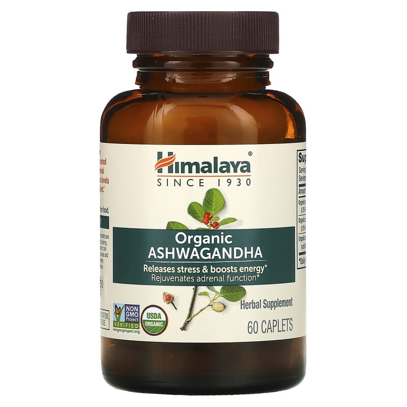 Himalaya, Organic Ashwagandha, 60 Caplets 605069401012