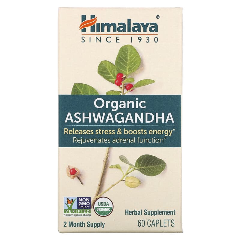 Himalaya Organic Ashwagandha 60 Caplets 605069401012