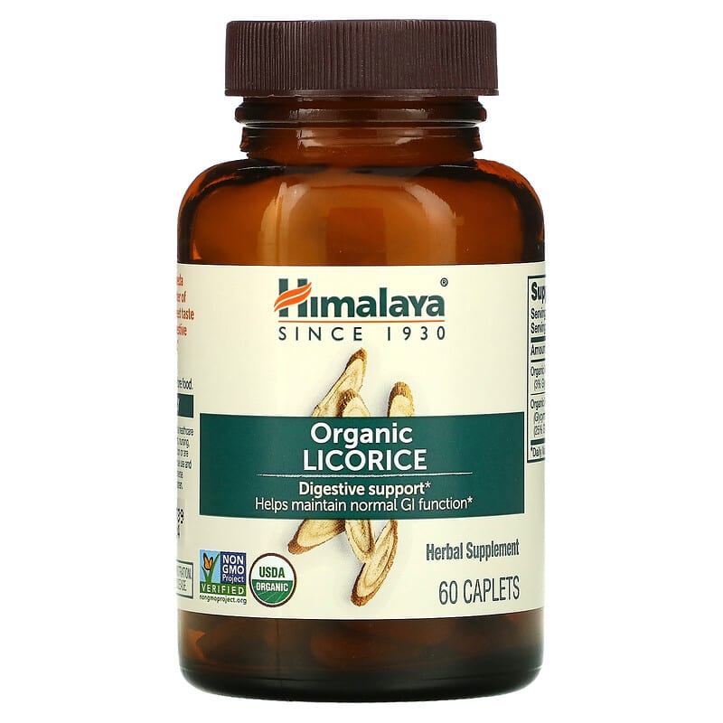 Himalaya, Organic Licorice, Digestive Support, 60 Caplets 605069420013