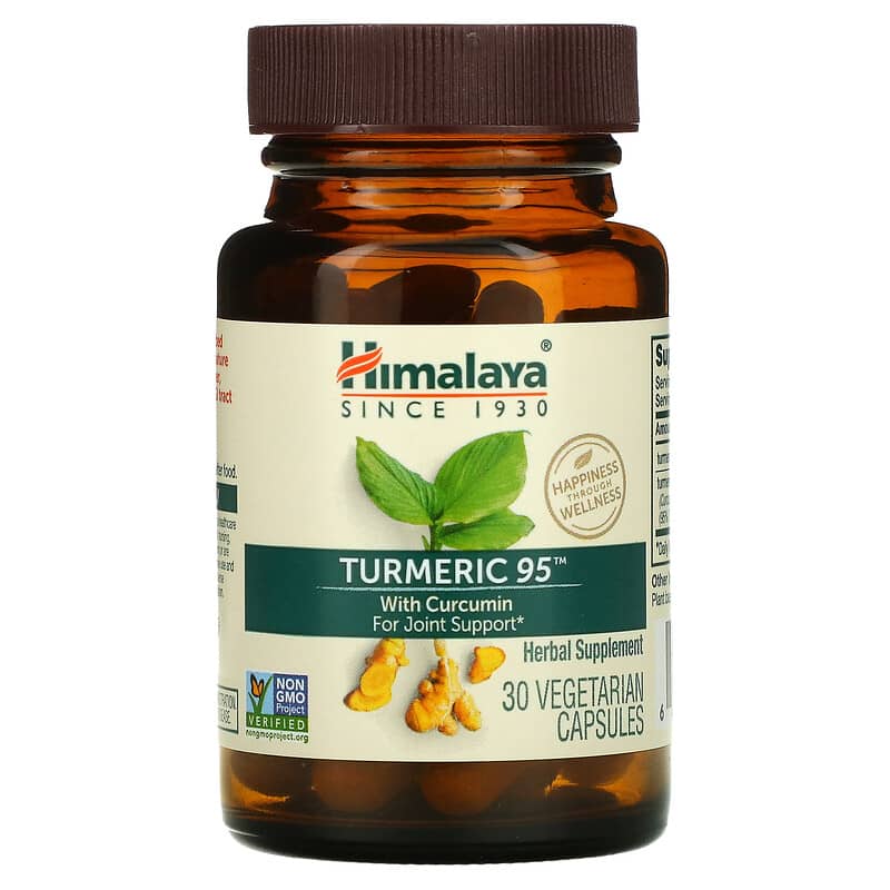 Himalaya, Turmeric 95 with Curcumin, 30 Vegetarian Capsules 605069432054
