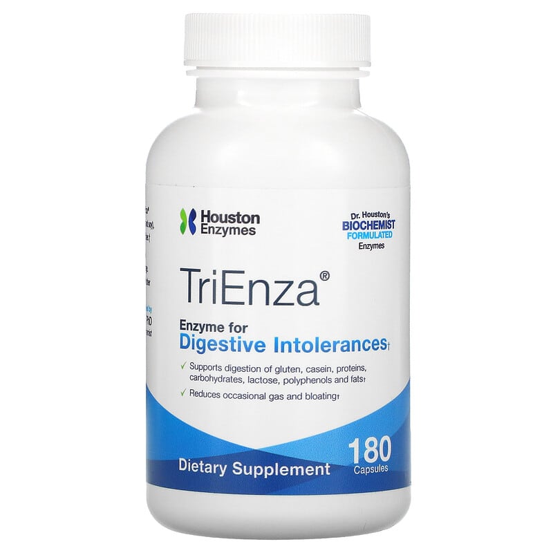 Houston Enzymes TriEnza Enzyme For Digestive Intolerances 180 Capsules 898631000267