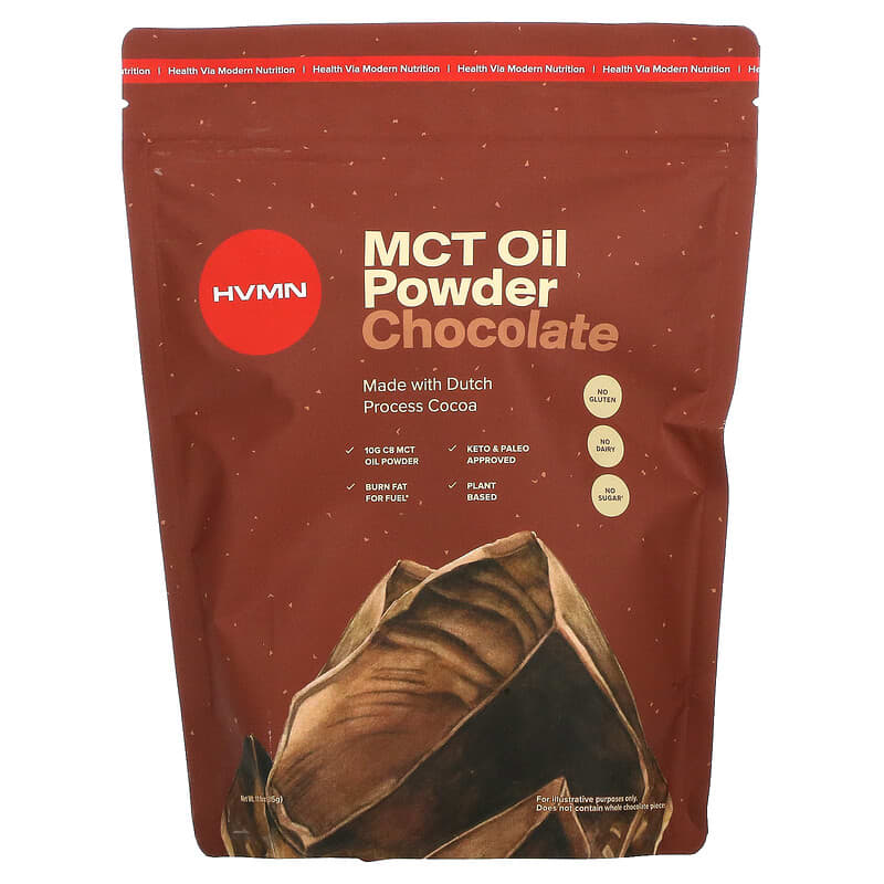 HVMN MCT Oil Powder Chocolate 11.1 oz (315 g) 850632006334