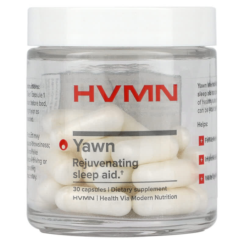 HVMN, Yawn, Rejuvenating Sleep Aid, 30 Capsules 850632006280