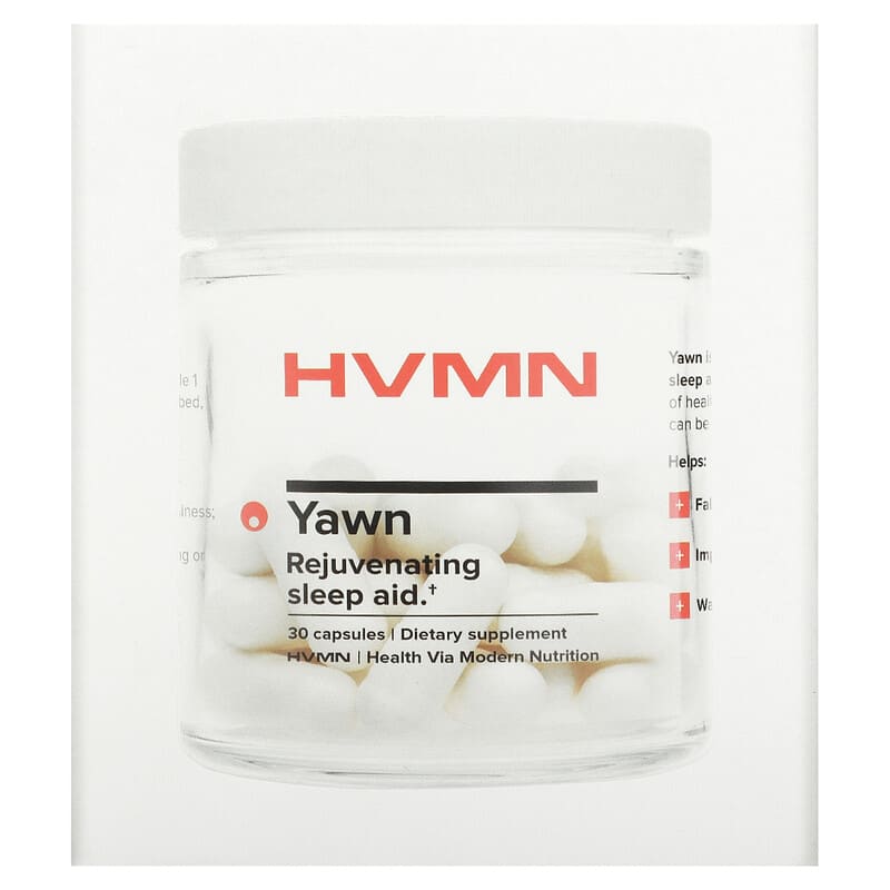 HVMN Yawn Rejuvenating Sleep Aid 30 Capsules 850632006280