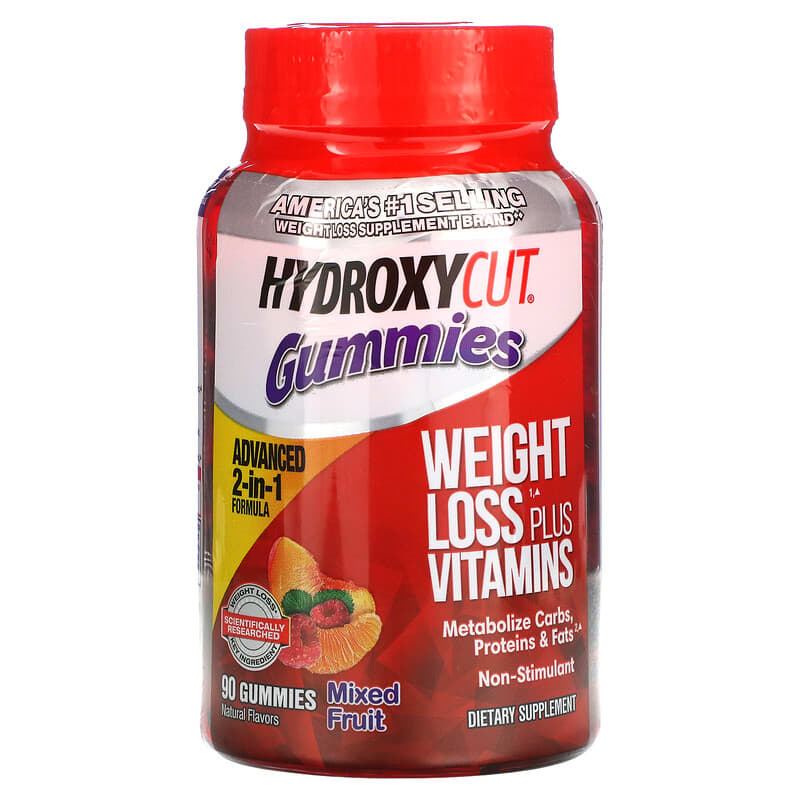 Hydroxycut Gummies Mixed Fruit 90 Gummies 631656607581