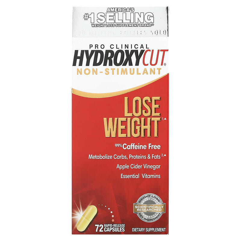 Hydroxycut Pro Clinical Hydroxycut Non-Stimulant 72 Rapid-Release Capsules 631656608809