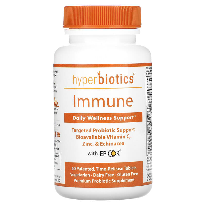 Hyperbiotics Immune Daily Wellness Support 60 Time-Release Tablets 9506000058511