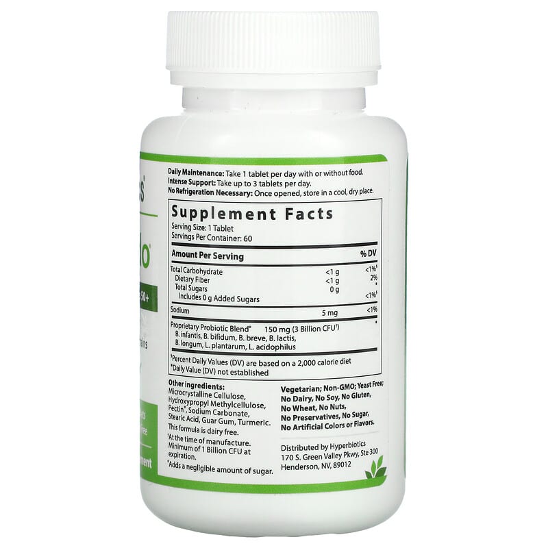 Hyperbiotics, PRO-Bifido, Probiotic Support for Ages 50+, 60 Time-Release Tablets 9506000113777