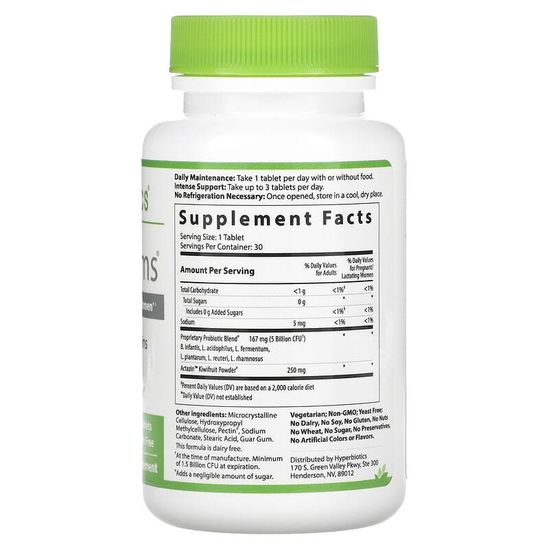 Hyperbiotics, PRO-Moms, with Kiwifruit, 5 Billion CFU, 30 Time-Release Tablets 9506000058566