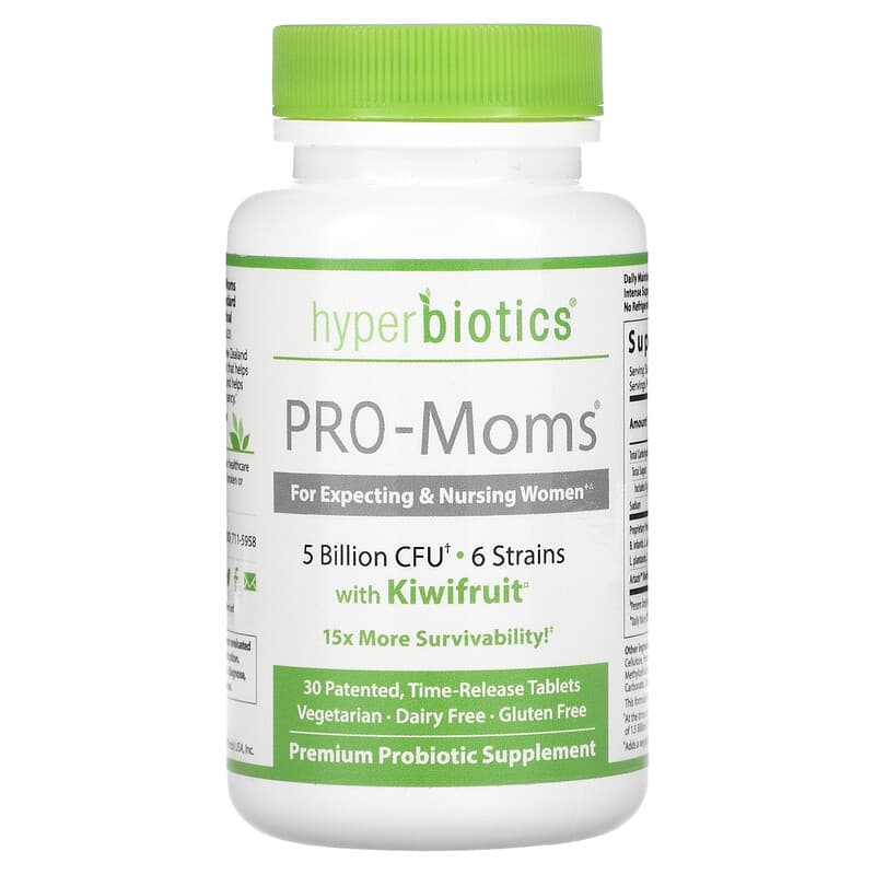 Hyperbiotics PRO-Moms with Kiwifruit 5 Billion CFU 30 Time-Release Tablets 9506000058566