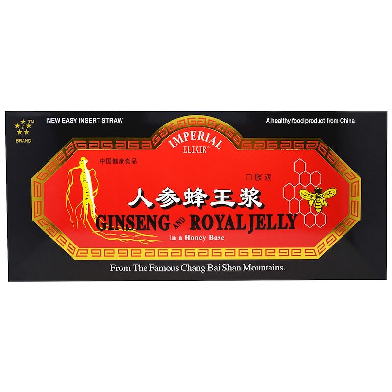 Imperial Elixir Ginseng & Royal Jelly 10 Bottles 0.34 fl oz (10 ml) Each 715783393101
