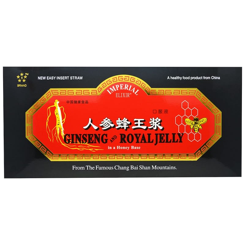 Imperial Elixir Ginseng & Royal Jelly 30 Bottles 0.34 fl oz (10 ml) Each 715783393156