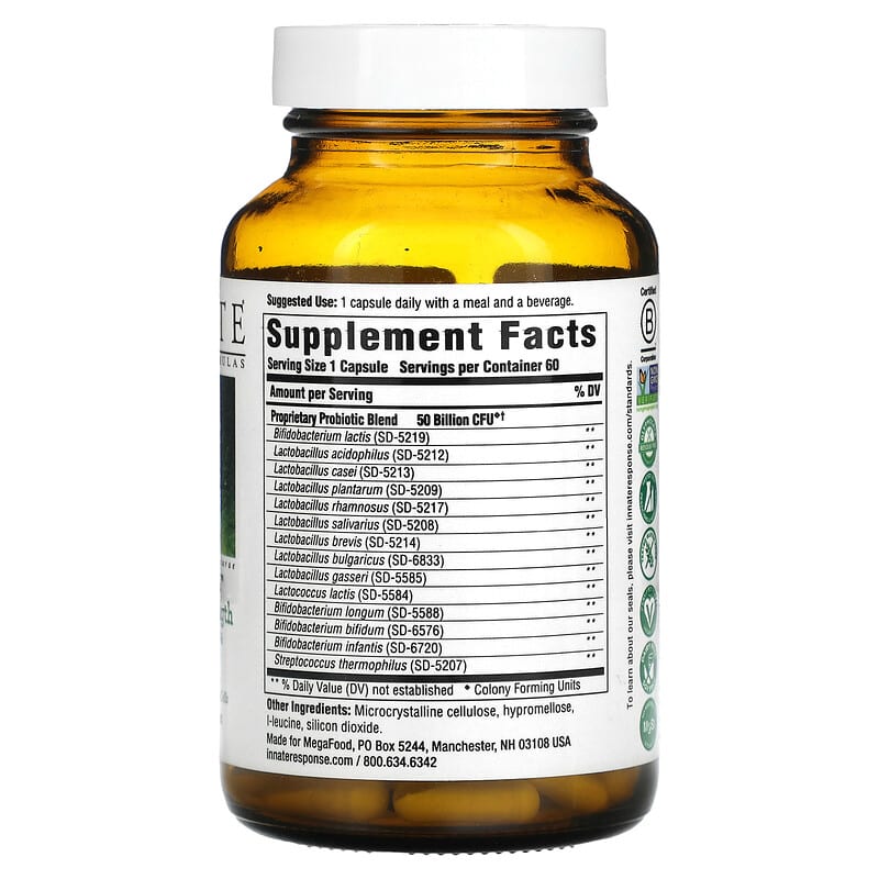 Innate Response Formulas, Flora 50-14, Clinical Strength, 60 Capsules 51494401415