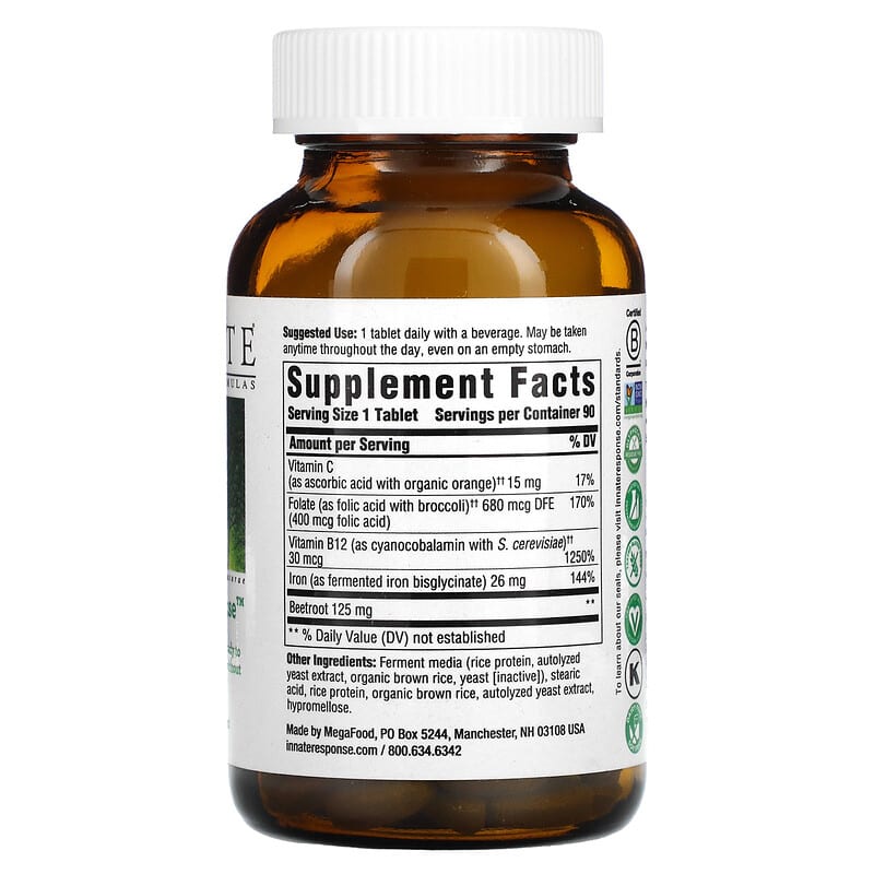 Innate Response Formulas, Iron Response, 90 Tablets 51494400104
