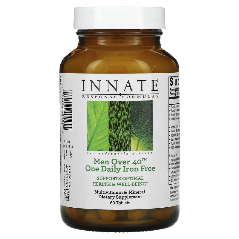 Innate Response Formulas Men Over 40 One Daily Iron Free 60 Tablets 51494401255
