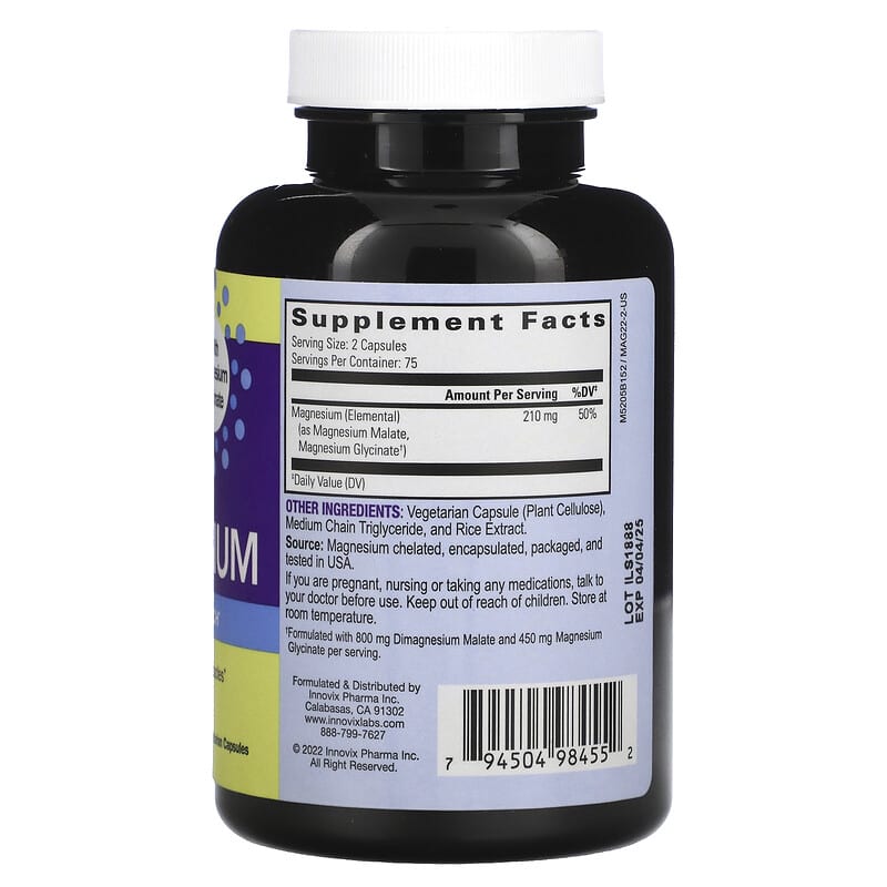 InnovixLabs, Advanced Magnesium, 150 Vegetarian Capsules 794504984552