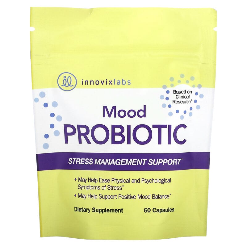 InnovixLabs, Mood Probiotic, Mood Support Supplement, 60 Capsules 794504984750