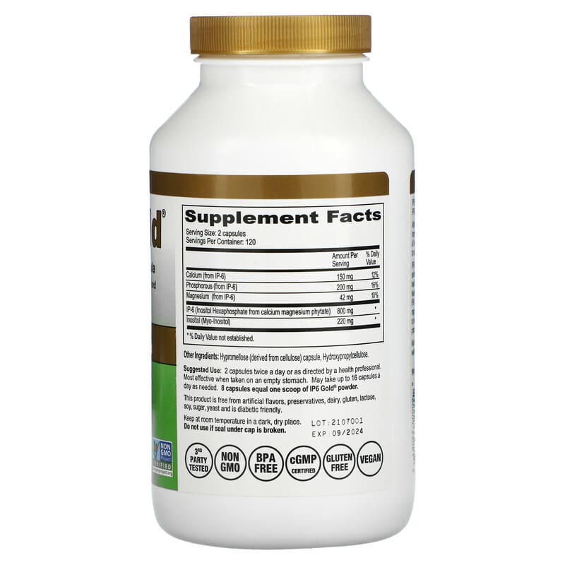 IP-6 International, IP6 Gold, Immune Support Formula,  240 Vegetarian Capsules 860005330812