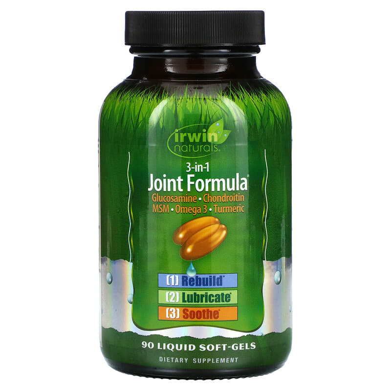 Irwin Naturals 3-in-1 Joint Formula 90 Liquid Soft-Gels 710363262426