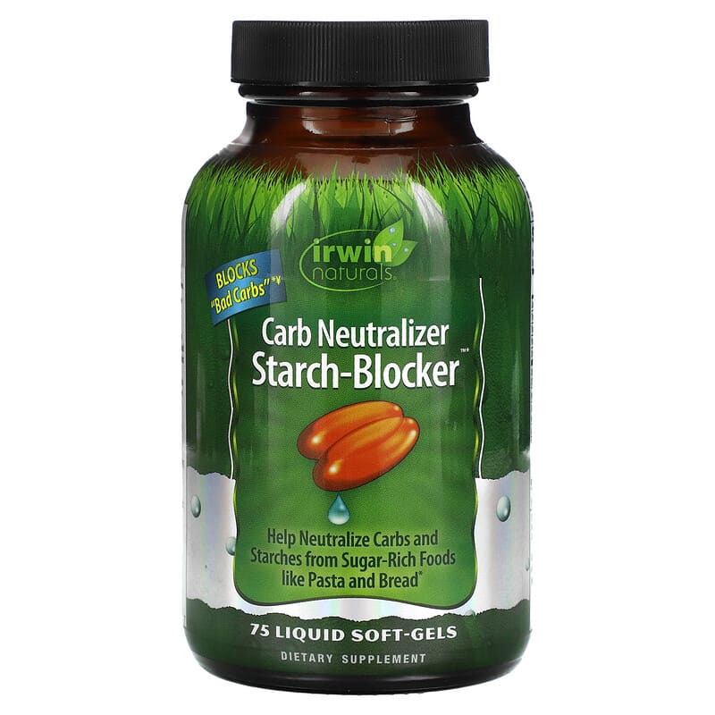 Irwin Naturals Carb Neutralizer Starch-Blocker 75 Liquid Soft-Gels 710363598587