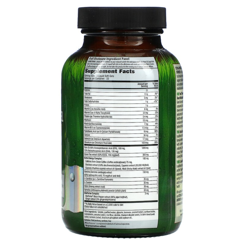 Irwin Naturals, Extra-Energy Thermo-Fuel Max Fat Burner, 100 Liquid Soft-Gels 840081404362