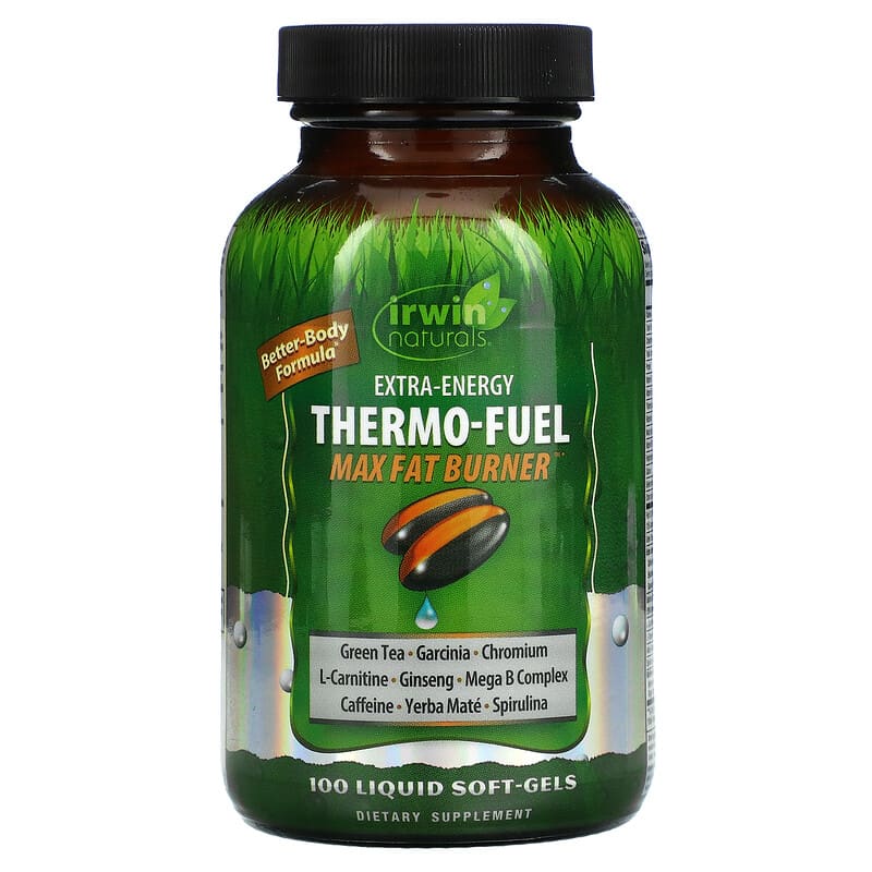 Irwin Naturals Extra-Energy Thermo-Fuel Max Fat Burner 100 Liquid Soft-Gels 840081404362