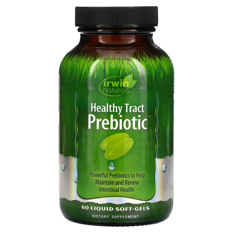 Irwin Naturals Healthy Tract Prebiotic 60 Liquid Soft-Gels 710363586362
