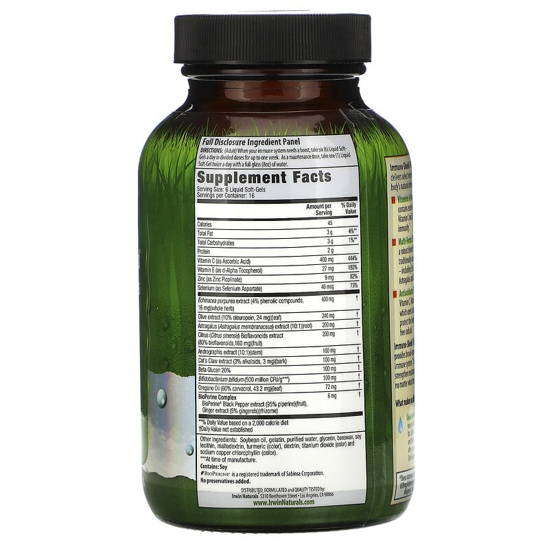 Irwin Naturals, Immuno-Shield, All Season Wellness, 100 Liquid Soft-Gels 710363262419