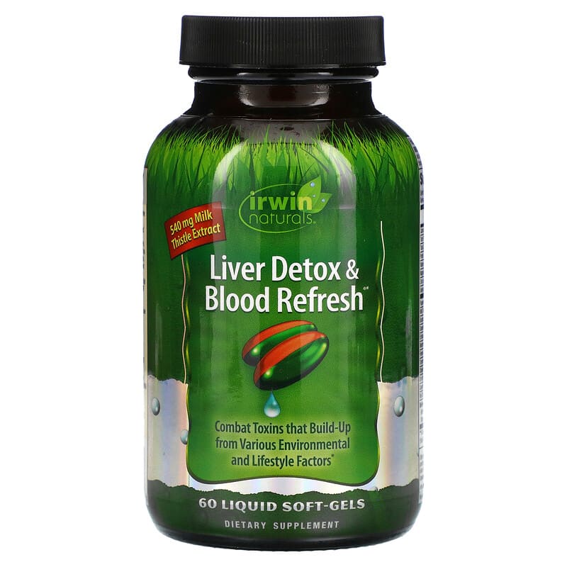 Irwin Naturals Liver Detox & Blood Refresh 60 Liquid Soft-Gels 710363594619