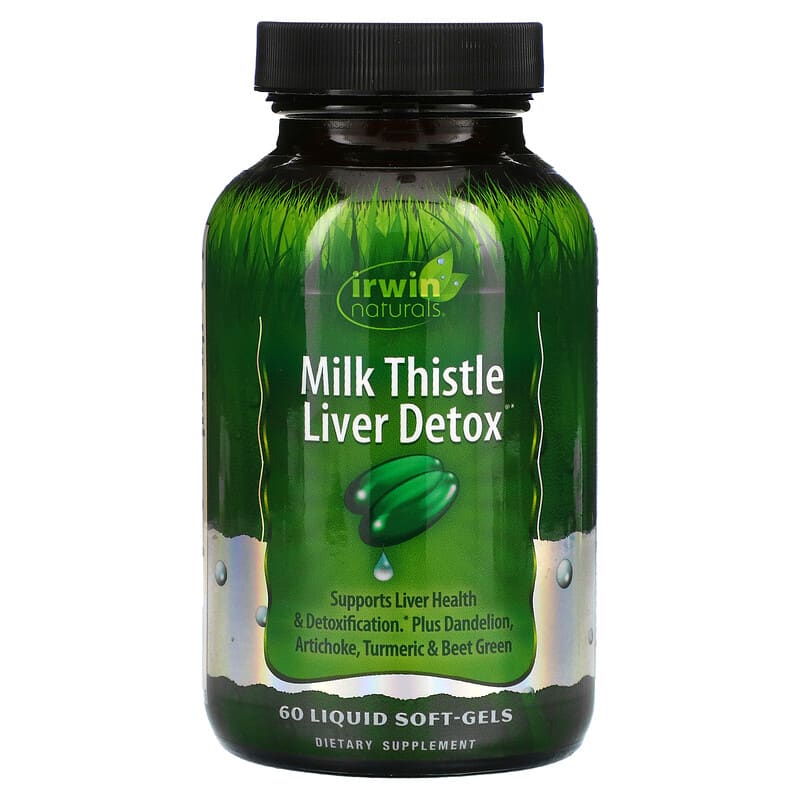 Irwin Naturals Milk Thistle Liver Detox 60 Liquid Soft-Gels 710363585495
