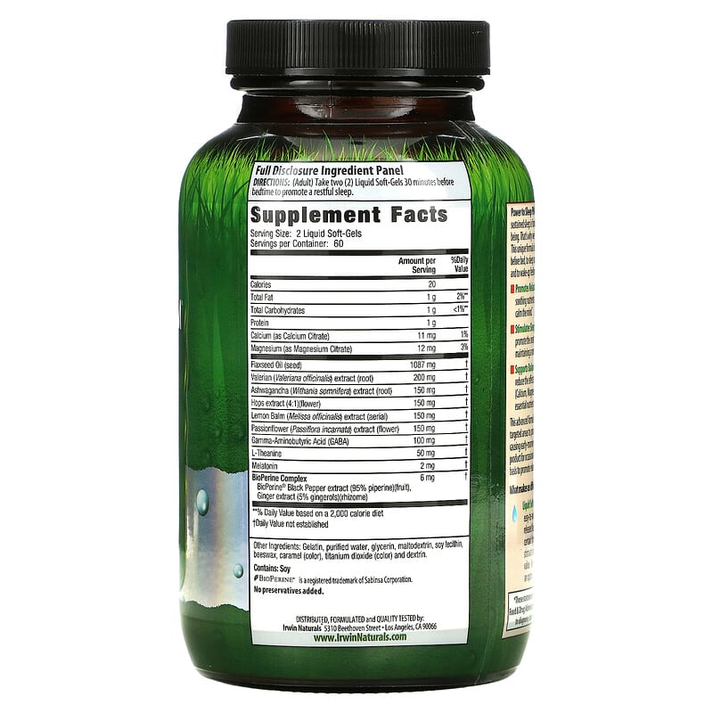 Irwin Naturals, Power to Sleep PM, 120 Liquid Soft-Gels 710363578275