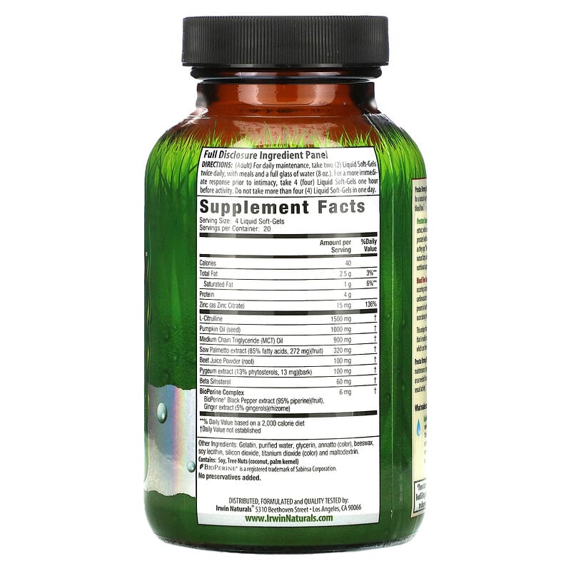Irwin Naturals, Prosta-Strong RED, 80 Liquid Soft-Gels 710363585327