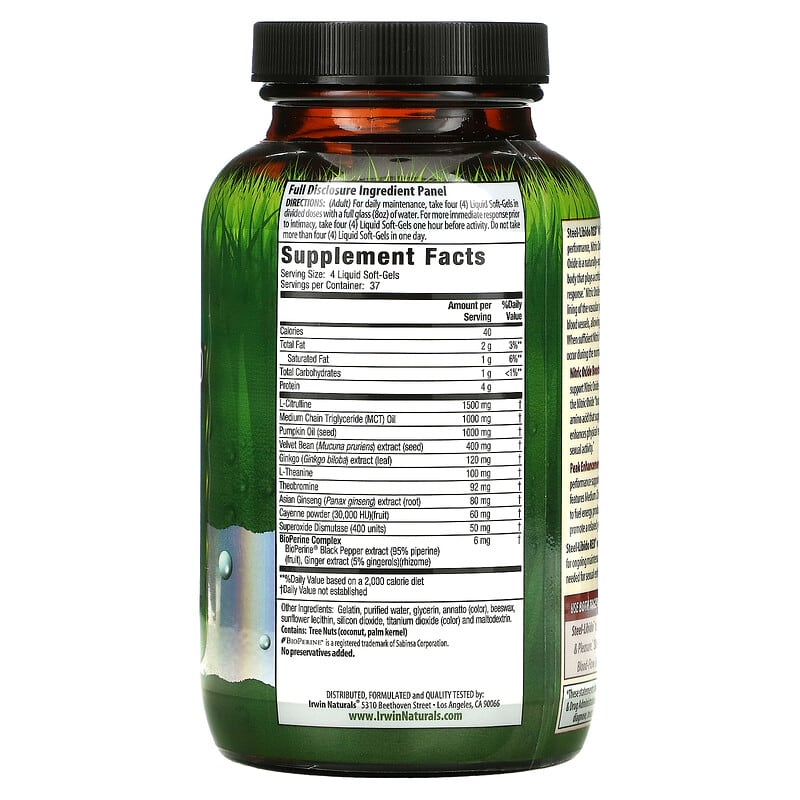 Irwin Naturals, Steel-Libido Red, Magnum Blood-Flow, 150 Liquid Soft-Gels 710363581367