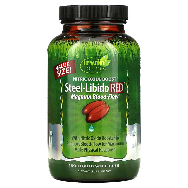Irwin Naturals Steel-Libido Red Magnum Blood-Flow 150 Liquid Soft-Gels 710363581367