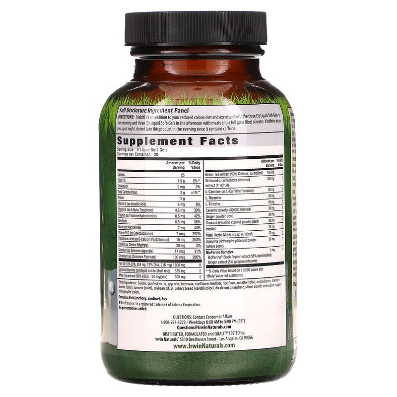 Irwin Naturals, System-Six, Powerful Weight Loss Support, 60 Liquid Soft-Gels 710363598754