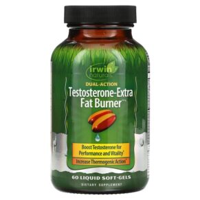Irwin Naturals Testosterone-Extra Fat Burner 60 Liquid Soft-Gels 710363596767