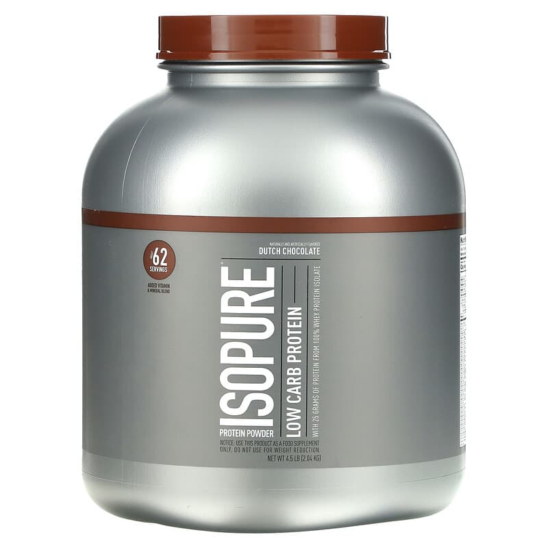 Isopure Low Carb Protein Powder Dutch Chocolate 4.5 lb (2.04 kg) 89094022952