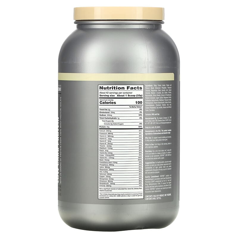 Isopure, Low Carb Protein Powder, Toasted Coconut, 3 lb (1.36 kg) 89094022358