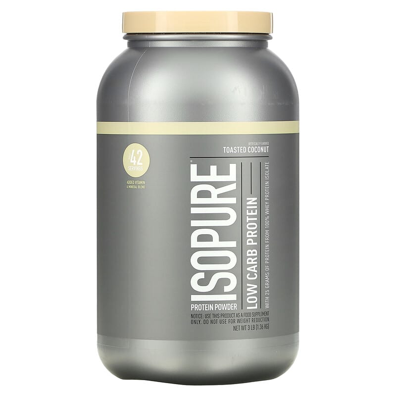 Isopure Low Carb Protein Powder Toasted Coconut 3 lb (1.36 kg) 89094022358