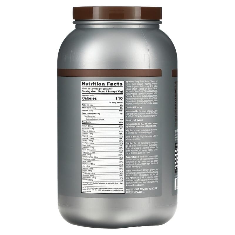 Isopure, Protein Powder with Coffee, Espresso, 3 lb (1.36 kg) 89094022297