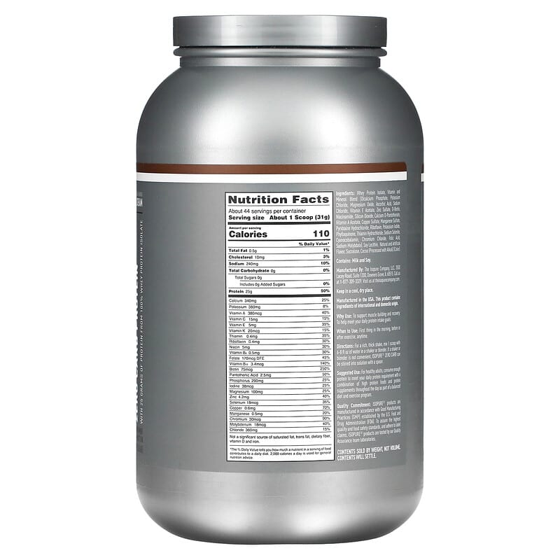 Isopure, Zero Carb, Protein Powder, Cookies & Cream, 3 lb (1.36 kg) 89094021979