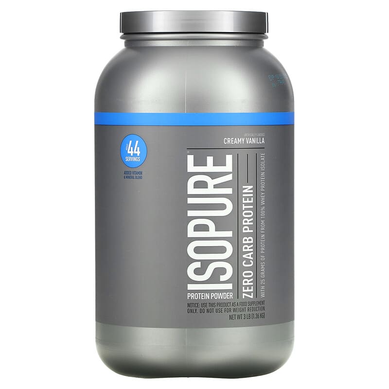 Isopure Zero Carb Protein Powder Creamy Vanilla 3 lb (1.36 kg) 89094021153