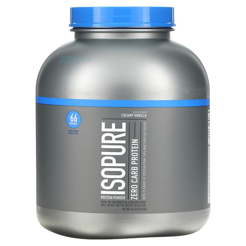 Isopure Zero Carb Protein Powder Creamy Vanilla 4.5 lb (2.04 kg) 89094022938