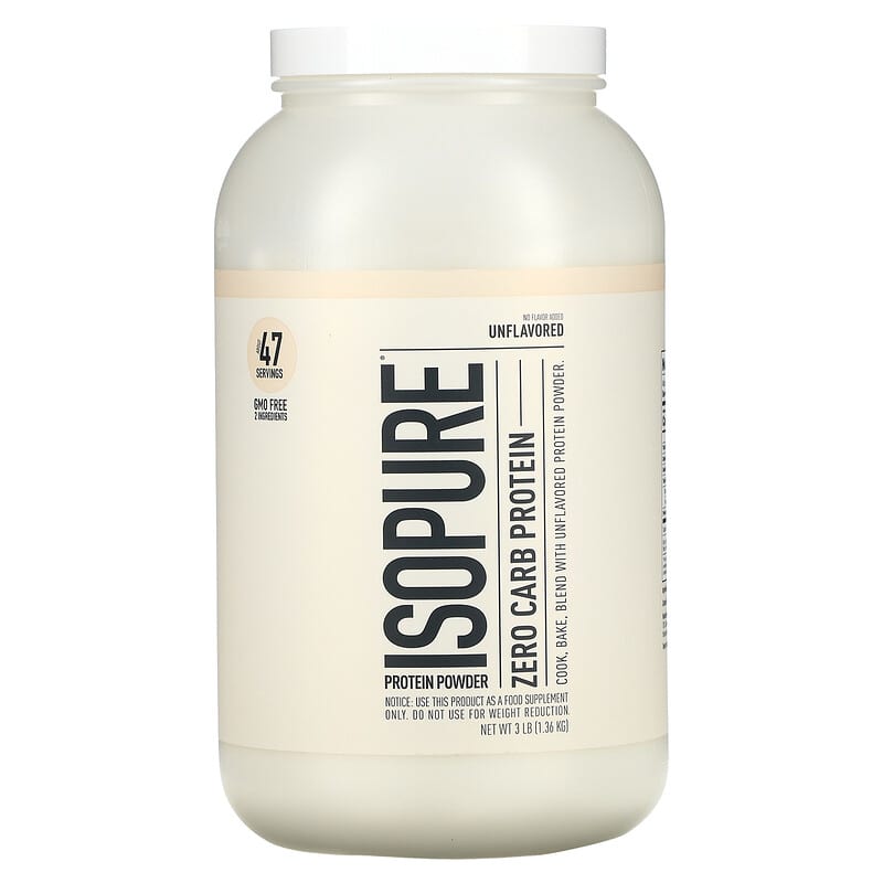 Isopure Zero Carb Protein Powder Unflavored 3 lb (1.36 kg) 89094022457