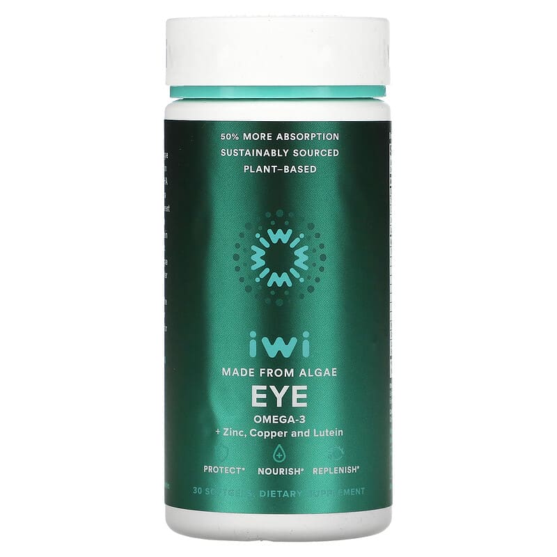 iWi, Eye, Omega-3 + Zinc, Copper and Lutein, 30 Softgels 818353020442